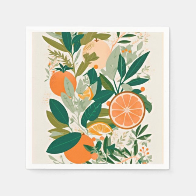 Clementine mandarine napkin (Front)