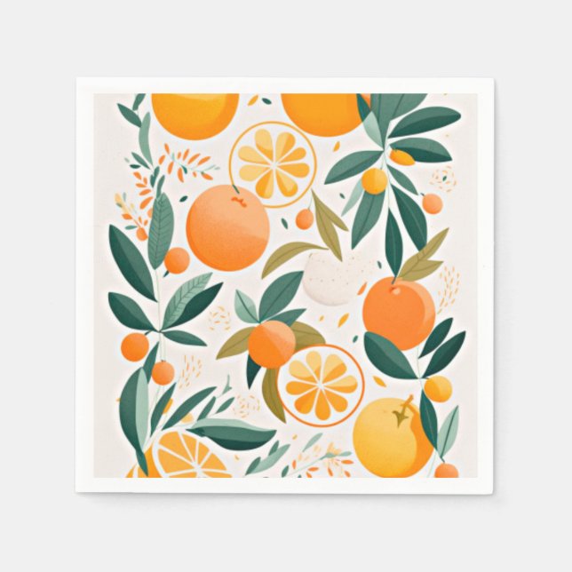Clementine mandarine napkin (Front)