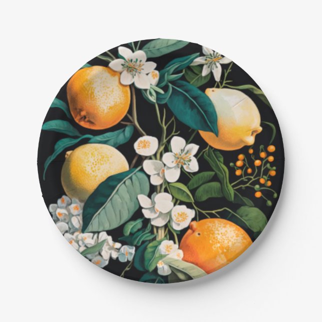 Clementine Mandarine Paper Plate (Front)