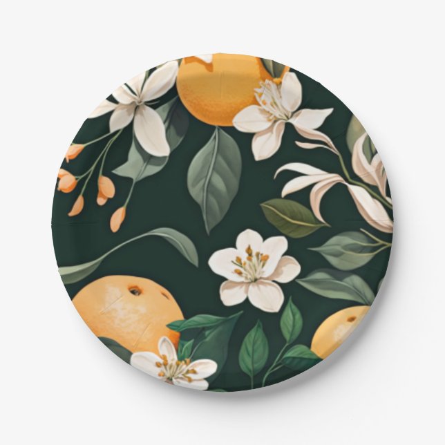 Clementine Mandarine Paper Plate (Front)