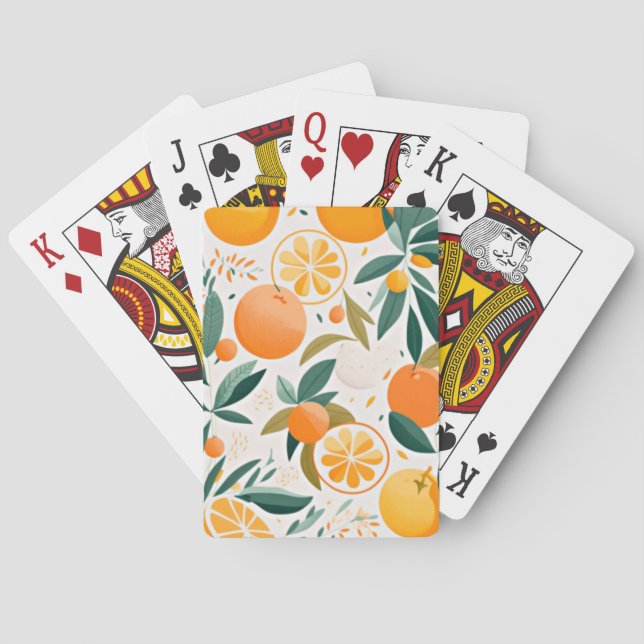 Clementine mandarine playing cards (Back)