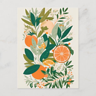 Clementine mandarine postcard