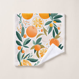 Clementine mandarine wash cloth