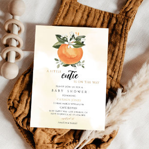 Clementine Orange Citrus Baby Shower Invitation