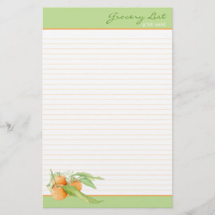 Clementine Oranges Lined To Do List Stationery