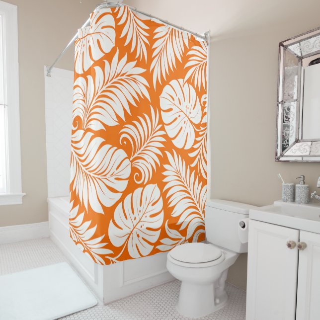 Clementine Palms Shower Curtain (In Situ)