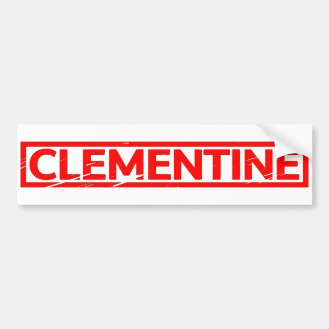 Clementine Stamp Bumper Sticker (Front)
