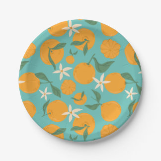Clementine Tangerine Mandarin Cutie Orange Paper Plate