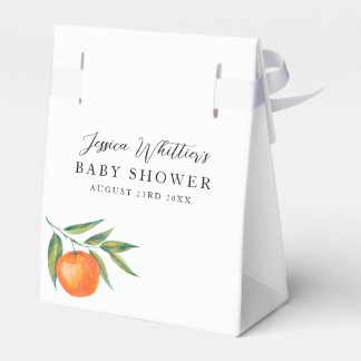 Clementine Watercolor "Cutie" Baby Shower Favour Box