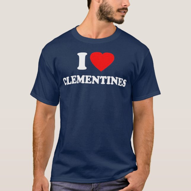 Clementines Love Heart Funny T-Shirt (Front)