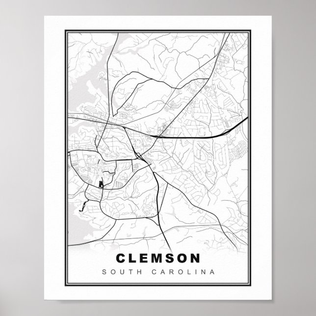 Clemson Map Poster (Front)