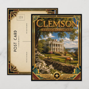 Clemson South Carolina Vintage Art Deco Golden Age Postcard