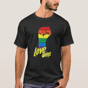 Clenched Fist Love Wins T-Shirt
