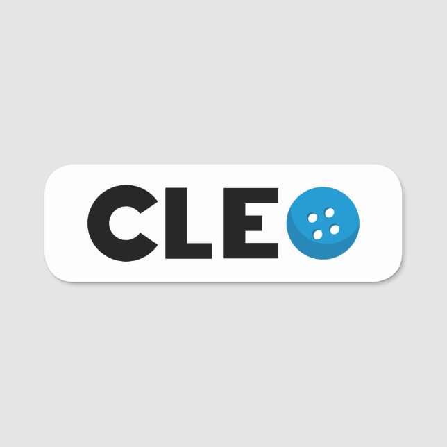 Cleo button name tag (Front)