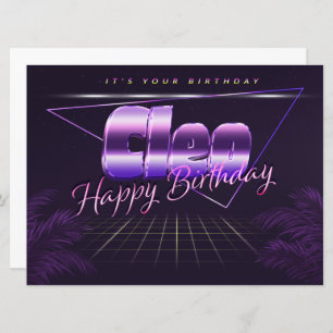 Cleo Name First name pura retro card Birthday