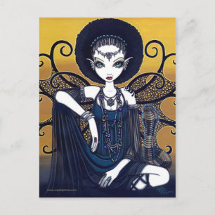"Cleo" Postcard Egyptian Cobra Feary Goddess