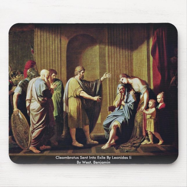 Cleombrotus Sent Into Exile By Leonidas Ii Mouse Mat (Front)