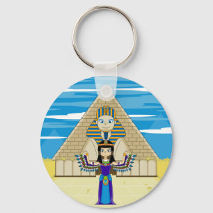 Cleopatra at the Great Sphinx Keycahin Key Ring