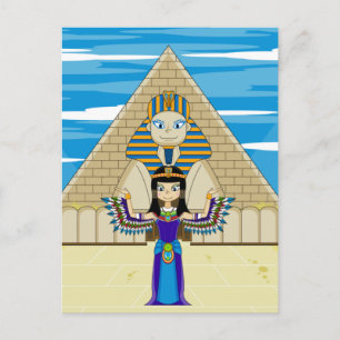 Cleopatra at the Great Sphinx Postcard