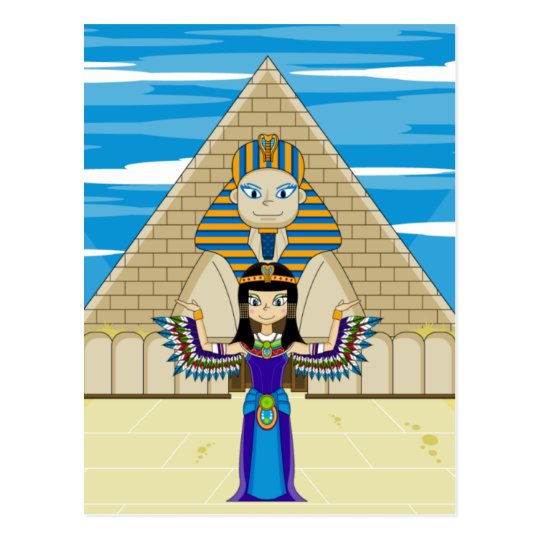 Cleopatra at the Great Sphinx Postcard