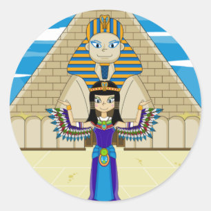 Cleopatra at the Great Sphinx Sticker