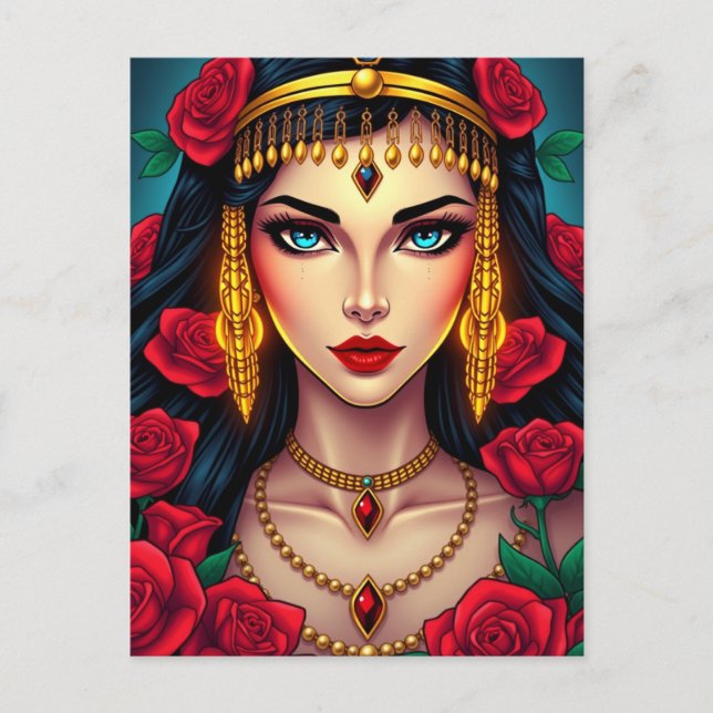 Cleopatra Queen of Egypt in Luxurious Splendour Postcard (Front)