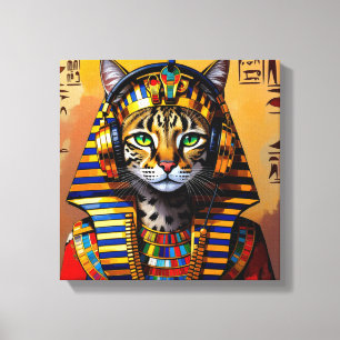 CLEOPATRA QUEEN OF THE NILE-SERVAL CAT CANVAS PRINT