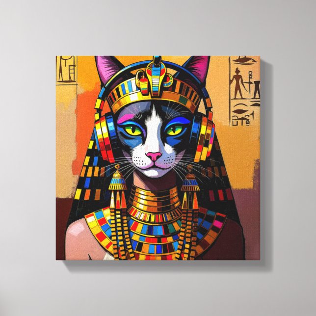 CLEOPATRA QUEEN OF THE NILE-SPHINX CAT CANVAS PRINT (Front)