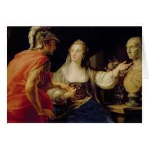 Cleopatra showing Octavius the bust of Julius