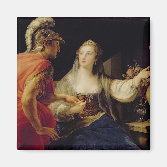 Cleopatra showing Octavius the bust of Julius Magnet (Front)