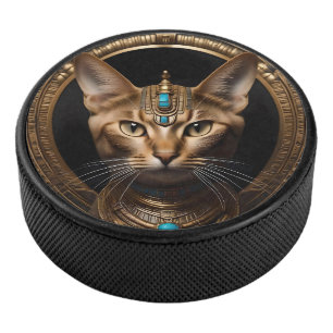 Cleopatra The Gold Egyptian Cat, Hockey Puck