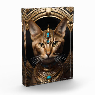 Cleopatra The Gold Egyptian Cat, Photo Block