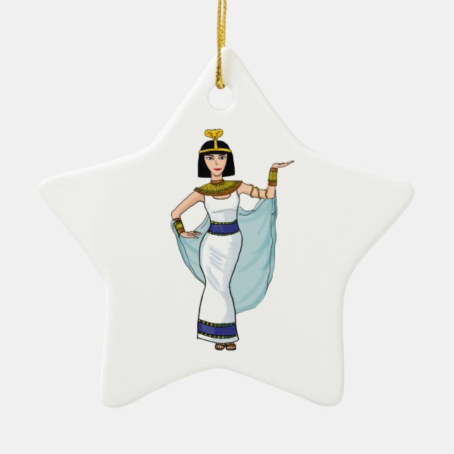 Cleopatra the Pharaoh of Egypt Ceramic Tree Decoration (Front)