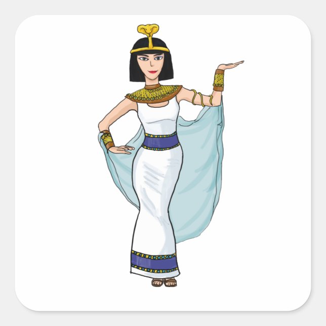 Cleopatra the Pharaoh of Egypt Square Sticker (Front)