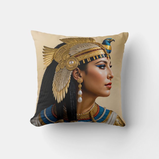 “Cleopatra VII's Realism: A Portrait”  Cushion (Front)