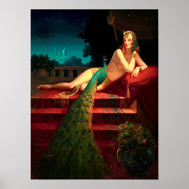 Cleopatra Vintage Art Deco Fantasy Art Poster (Front)