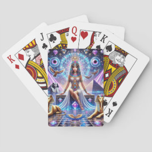 Cleopatra's Divine Realm The Golden Goddess Playing Cards