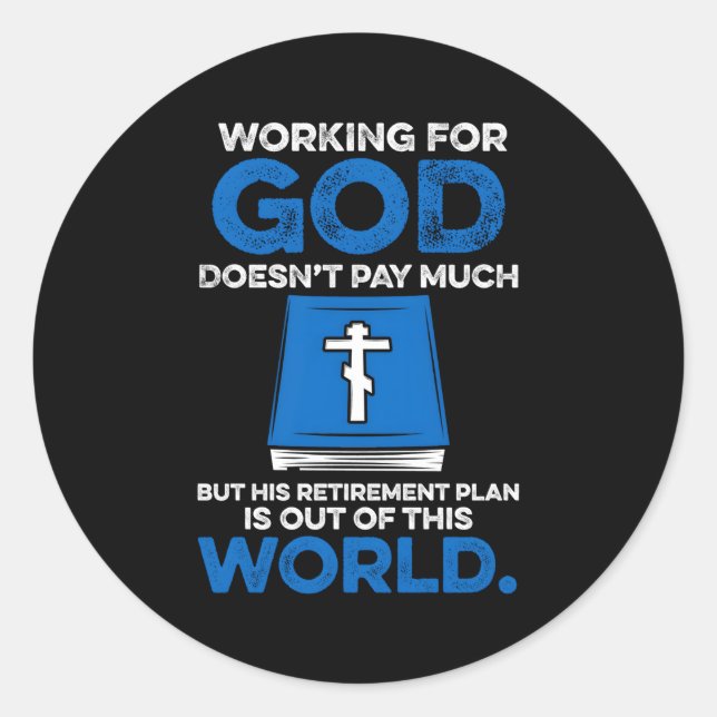 Clergy Biblical Christian Minister Priest Classic Round Sticker (Front)