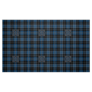 Clergy Blue Tartan with Pattern Fabric