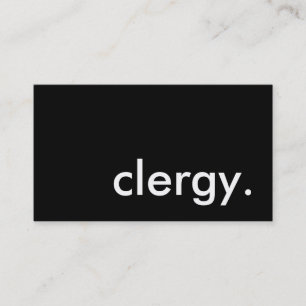 clergy. business card