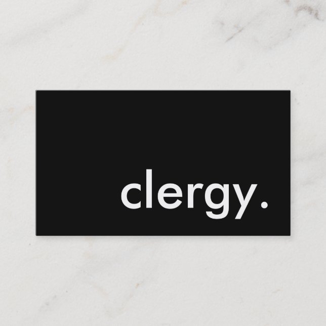 clergy. business card (Front)