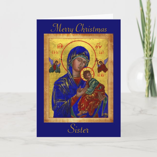 Clergy Card  Merry Christmas Sister (Front)