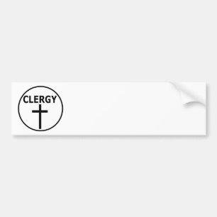 Clergy Emblem for Pastors, Reverends & Ministers Bumper Sticker