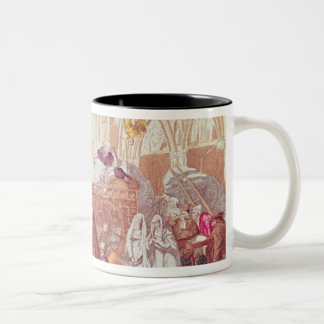 Clergy Leaving the Church after the Sale Two-Tone Coffee Mug (Right)