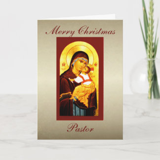 Clergy  Merry Christmas Pastor Custom Holiday Card