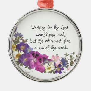 Clergy or volunteer gift metal tree decoration