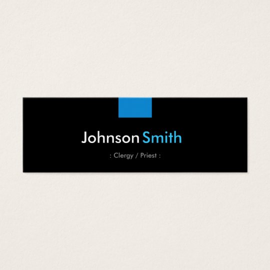 Clergy / Priest - Aqua Blue Compact Mini Business Card