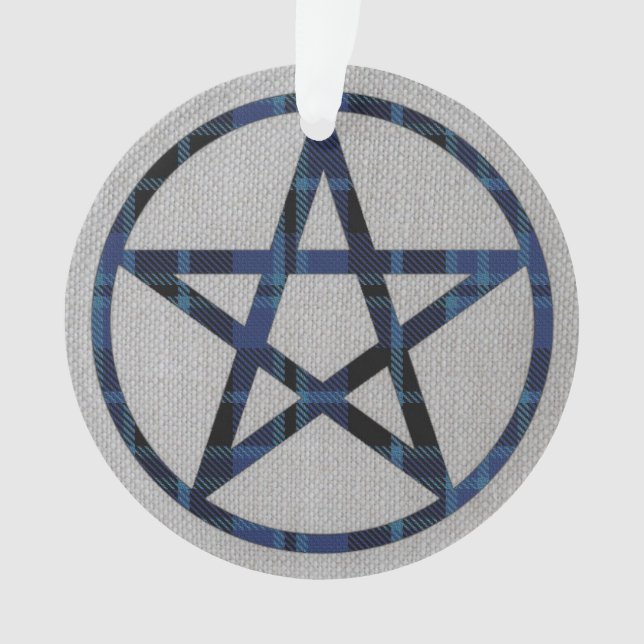 Clergy Tartan Pentacle Ornament (Front)