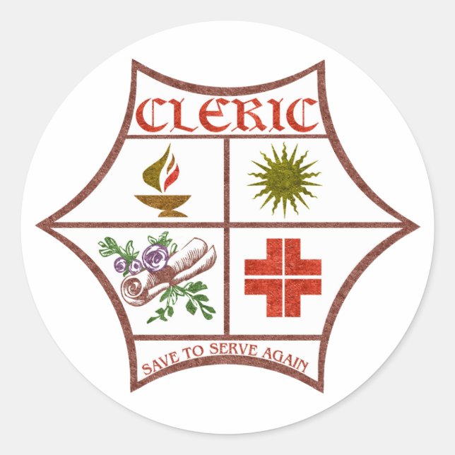 Cleric Classic Round Sticker (Front)