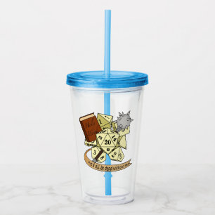 Cleric Dice Design Acrylic Tumbler